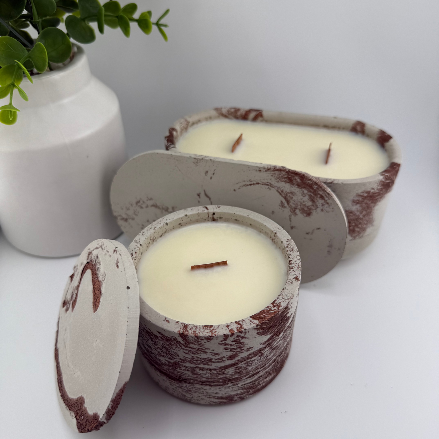 Cascade Creek Concrete Candle